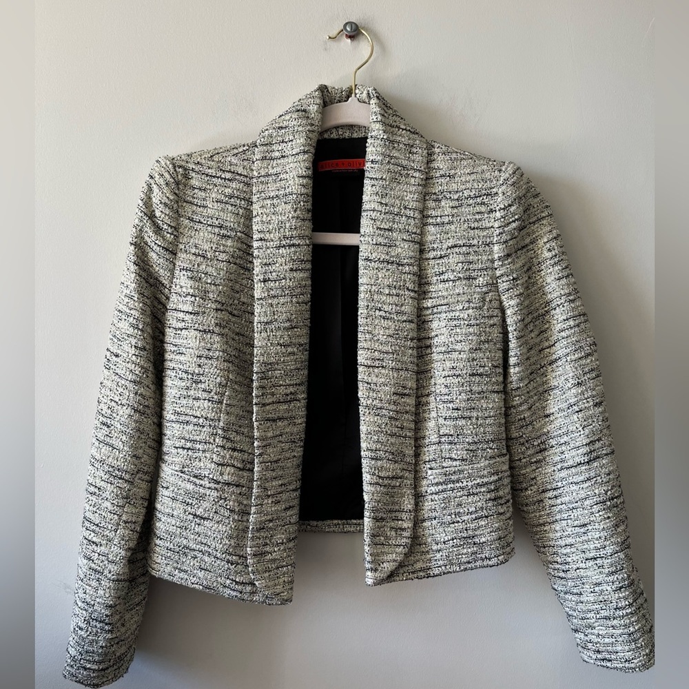 ALICE + OLIVIA - Metallic Tweed Blazer/Jacket - XS- Made in NY City - Picture 7 of 15
